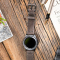 Grey Leather Samsung - Huawei Watch Strap  99percenthandmade   