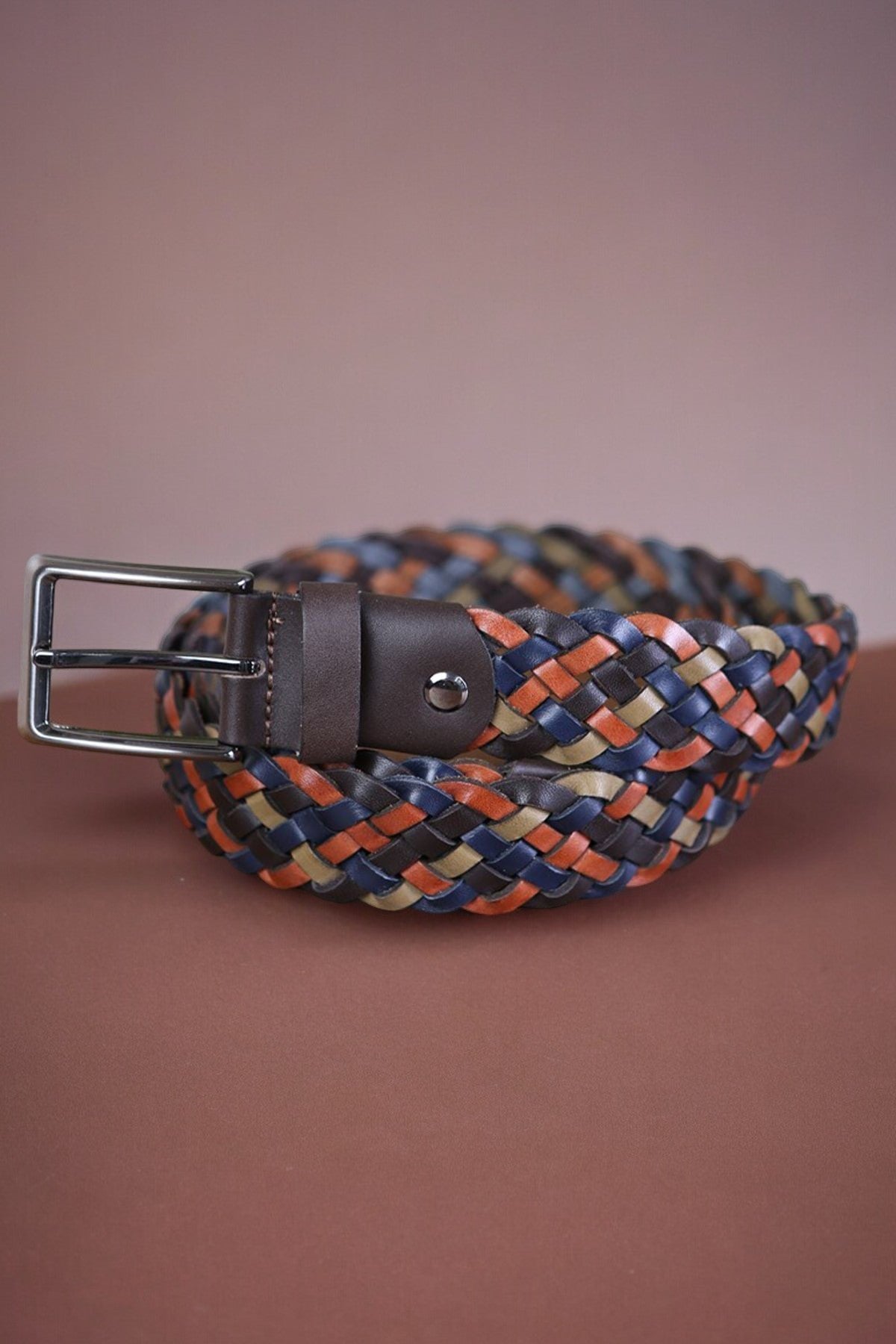 Hand Knitted Leather Belt with Different Color Options  99percenthandmade   