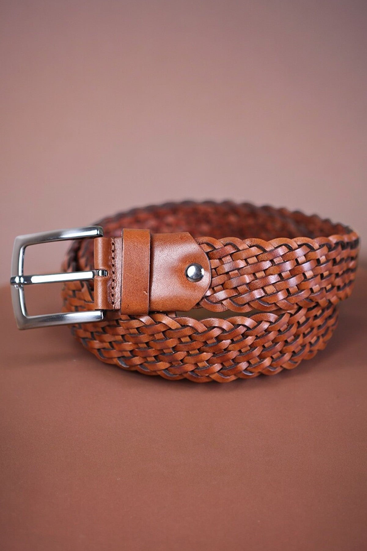 Hand Knitted Leather Belt with Different Color Options  99percenthandmade   
