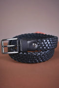 Hand Knitted Leather Belt with Different Color Options  99percenthandmade   