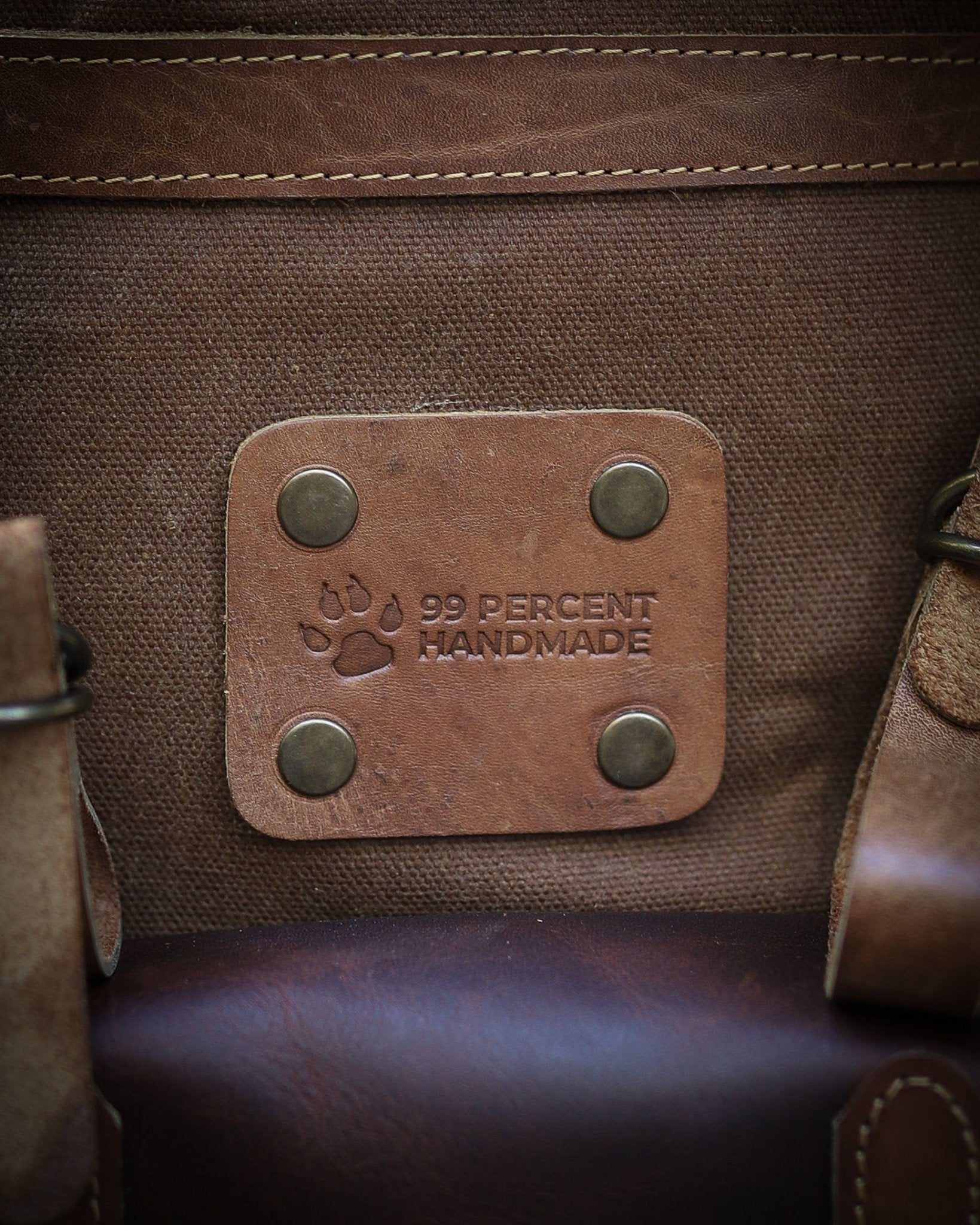 Handmade Leather Backpack | Brown | Waxed Canvas Backpack | Bushcraft Backpack | Travel, Camping, Hiking | Personalization for your request  99percenthandmade   