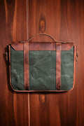 Handmade Messenger bag, Laptop Bag, Briefcase Bag. Size : 13 inch to 17 inch with Brown-Green Color Options  99percenthandmade   