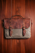 Handmade Messenger bag, Laptop Bag, Briefcase Bag. Size : 13 inch to 17 inch with Brown-Green Color Options  99percenthandmade   