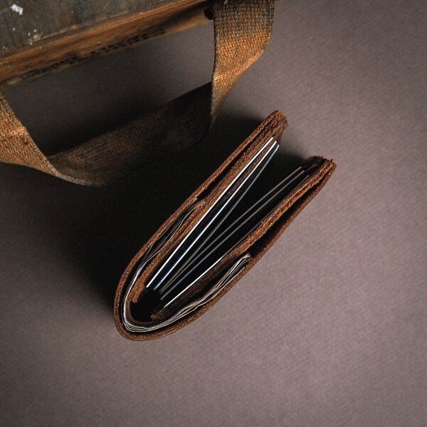 Handmade Wallet Without Coin Pocket 3 Colour Option Tobacco, Brown Personalized Wallet | Gift For Him | You can Engrave inside outside  99percenthandmade   