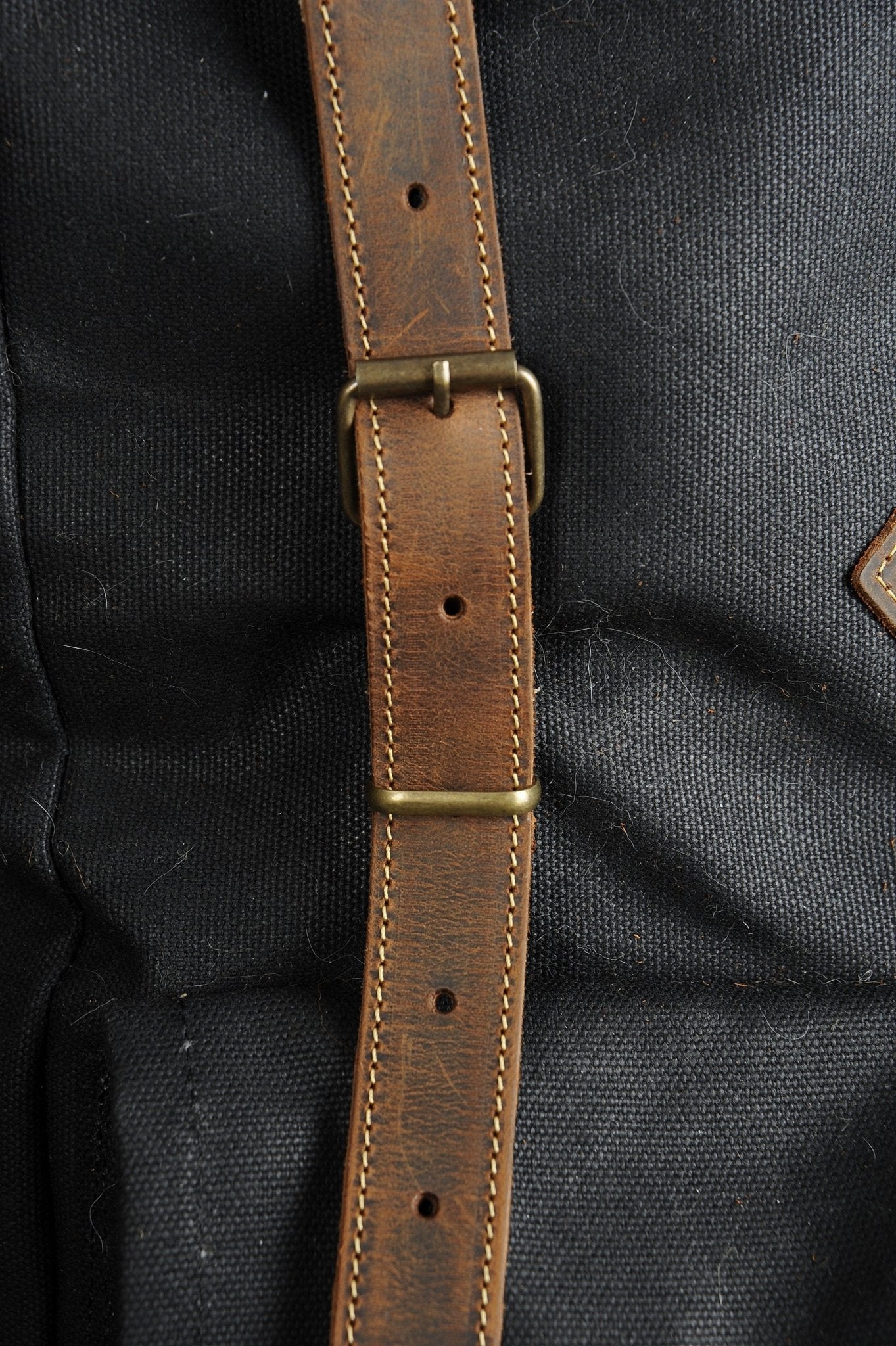 Hiking Backpack | Camping Backpack | Black-Brown-Black-White  | Waxed Canvas with Leather Details  | 50 L | Personalization  99percenthandmade   