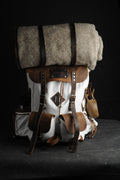Hiking Backpack | Canvas - Leather | Hiking Backpacks | Green-Brown-Black-White-White-Blue | 30L-40L-50L-60L-70L-80L|  99percenthandmade   