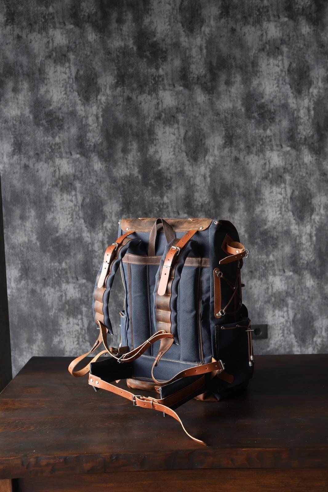 50l hiking backpacks Hiking Backpack - Brown- Black-Green-Blue-White