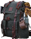 Hiking | Hiking Backpack | Hiking Bag | Leather and Canvas Backpack | Leather | Canvas | Camping Backpack | Bushcraft  | Camping | Rucksack bushcraft - camping - hiking backpack 99percenthandmade   