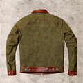 Leather Waxed Canvas Jacket | Biker Jacket | Handmade Jacket | Tailored Jacket 99percenthandmade