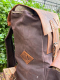 Handmade Leather and Waxed Canvas Laptop Backpack, 15L / 25L Daily Use 99percenthandmade