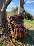 Heritage 45L Versatile Backpack: Handmade Leather & Canvas for Bushcraft, Travel & Daily Use 99percenthandmade