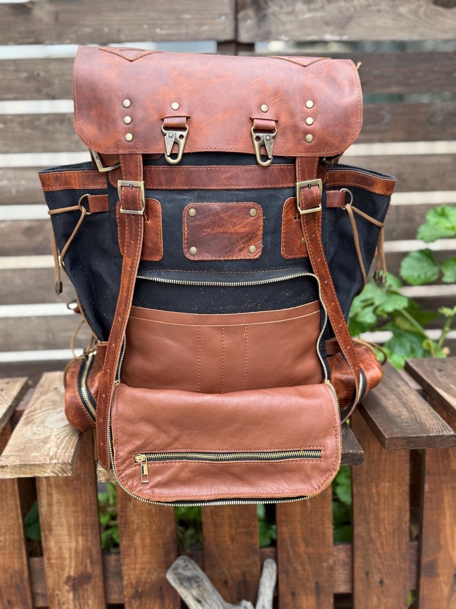 best handmade laptop backpacks usa Roll-Top Genuine Leather Men's Backpack A waterproof Laptop Backpacks- Business Backpacks-City Backpacks
