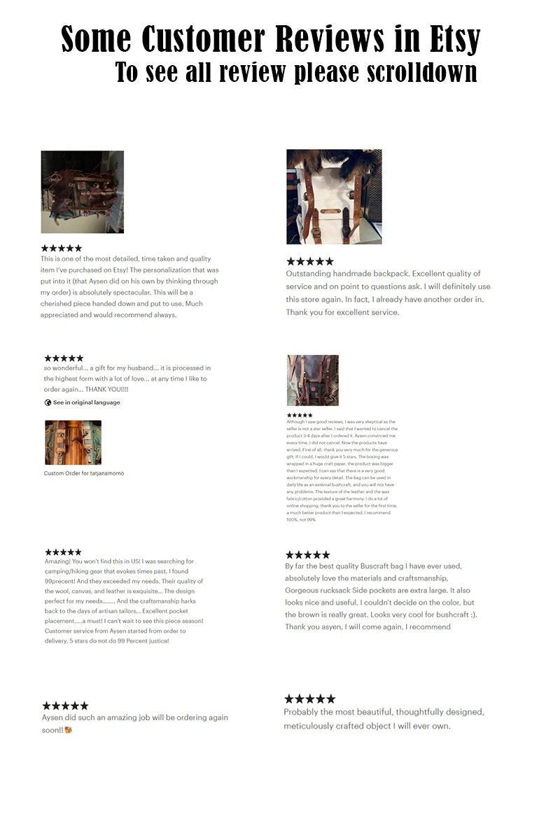 Handmade Leather Backpack | Leather Rucksack | Goat Fur | Waxed Canvas Waterproof Bag for Travel, Daypack, Hiking | 30,40,50 Litres options 99percenthandmade