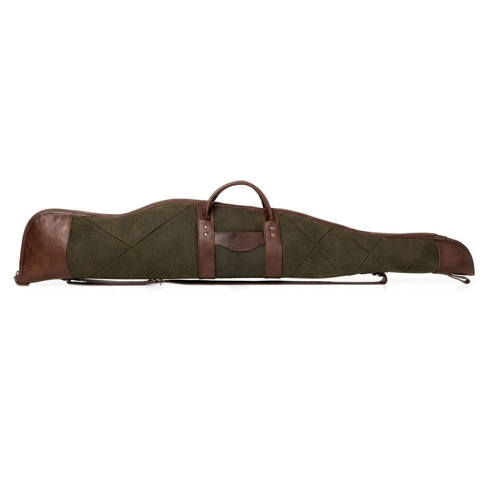 Green-Brown-Black | Shotgun Case | Shotgun Bag | Rifle Bag | Rifle Case | Wax Canvas | Hunting | Personalization 99percenthandmade