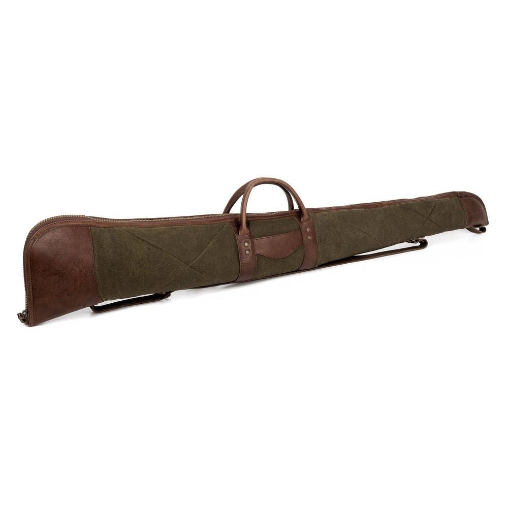 Green-Brown Colour | Shotgun Case | Shotgun Bag | Rifle Bag | Rifle Case | Wax Canvas | Hunting | Personalization 99percenthandmade