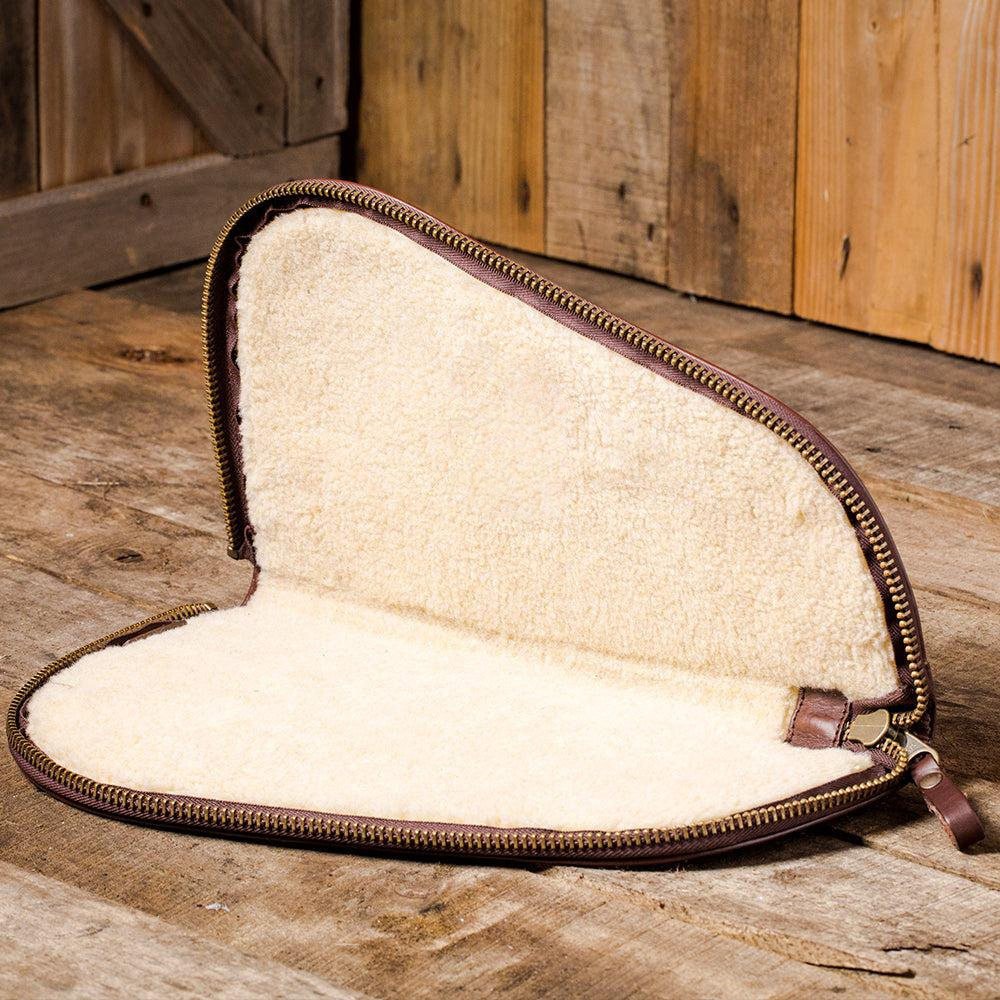 Handmade | Pistol Rug | Green-Brown Colour | Gun Case | Gun Bag | Weapon Bag | Wax Canvas and Leather | Hunting | Personalization 99percenthandmade