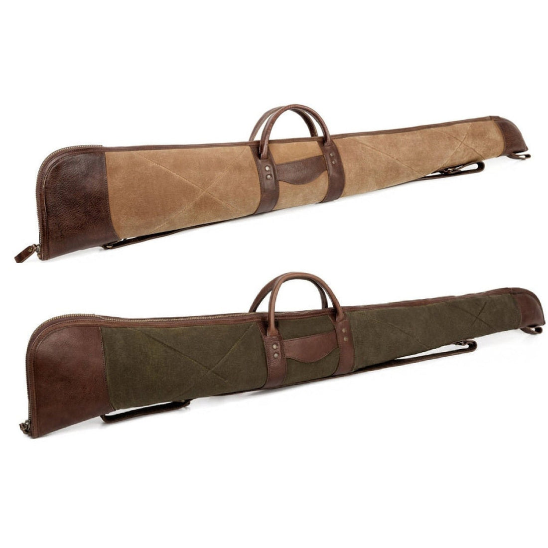 Handmade | Green-Brown Colour | Shotgun Case | Shotgun Bag | Rifle Bag | Rifle Case | Wax Canvas | Hunting | Personalization 99percenthandmade