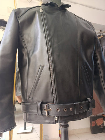 Bespoke Black Leather Jacket | Leather Jacket | Handmade Jacket | Tailored to Your Size | Made to order 99percenthandmade