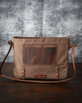 Handmade Messenger bag, Laptop Bag, Briefcase Bag. Size : 13 inch to 17 inch with Brown-Green Color Options  99percenthandmade   
