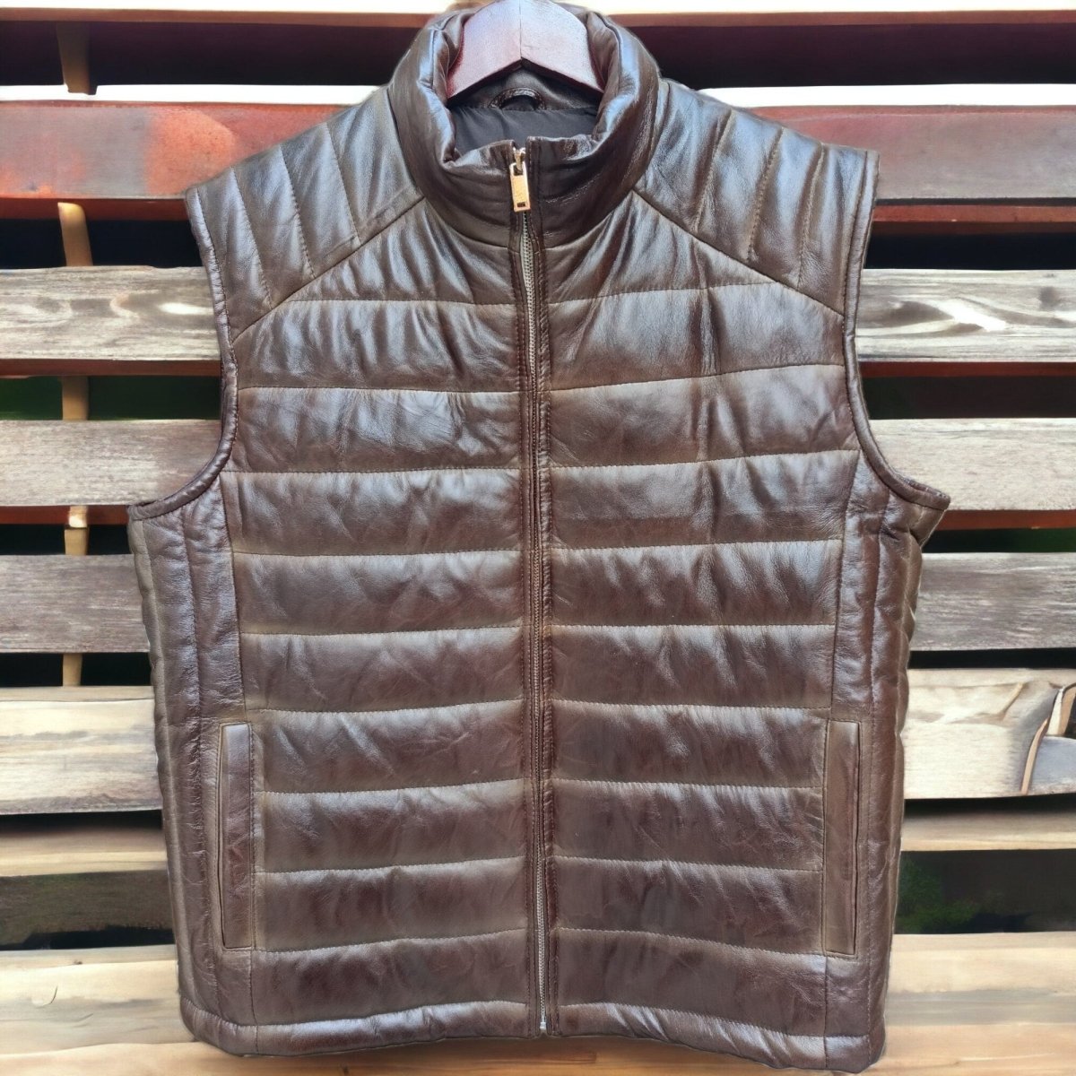 Handmade Leather Down Vest Tailored to Your Size lambskin, Gifts For Men, Christmas Gift 99percenthandmade