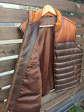 Handmade Leather Down Vest Tailored to Your Size lambskin, Gifts For Men, Christmas Gift 99percenthandmade
