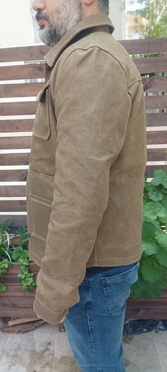 Summer Jacket | Waxed Canvas Jacket | Tailored to Your Size | Brown | Green | Leather Jacket | Canvas Jacket | Gifts For Men 99percenthandmade
