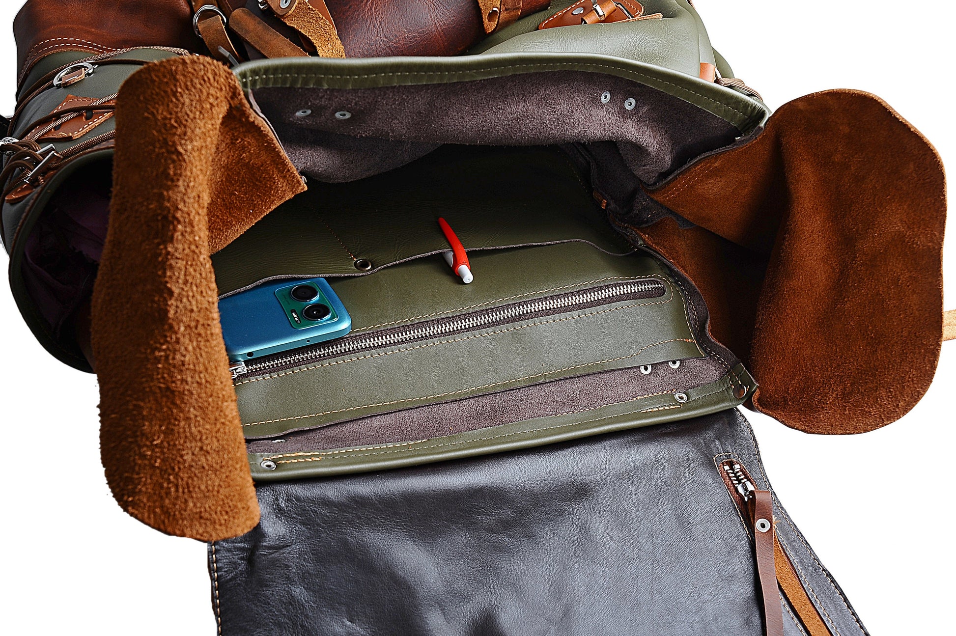 Hiking Backpack | Camping Backpack | Full Leather 99percenthandmade