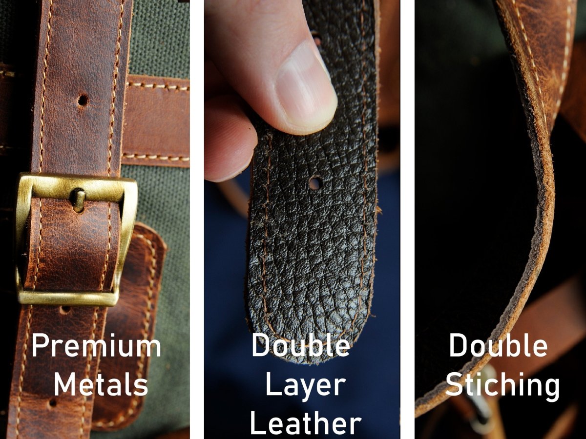 Not Made for Weight, Made to Say Who You Are | Your Story, Your Bag | Double Stitching | Backpack Leather - Canvas Travel,Camping,Daypack 99percenthandmade