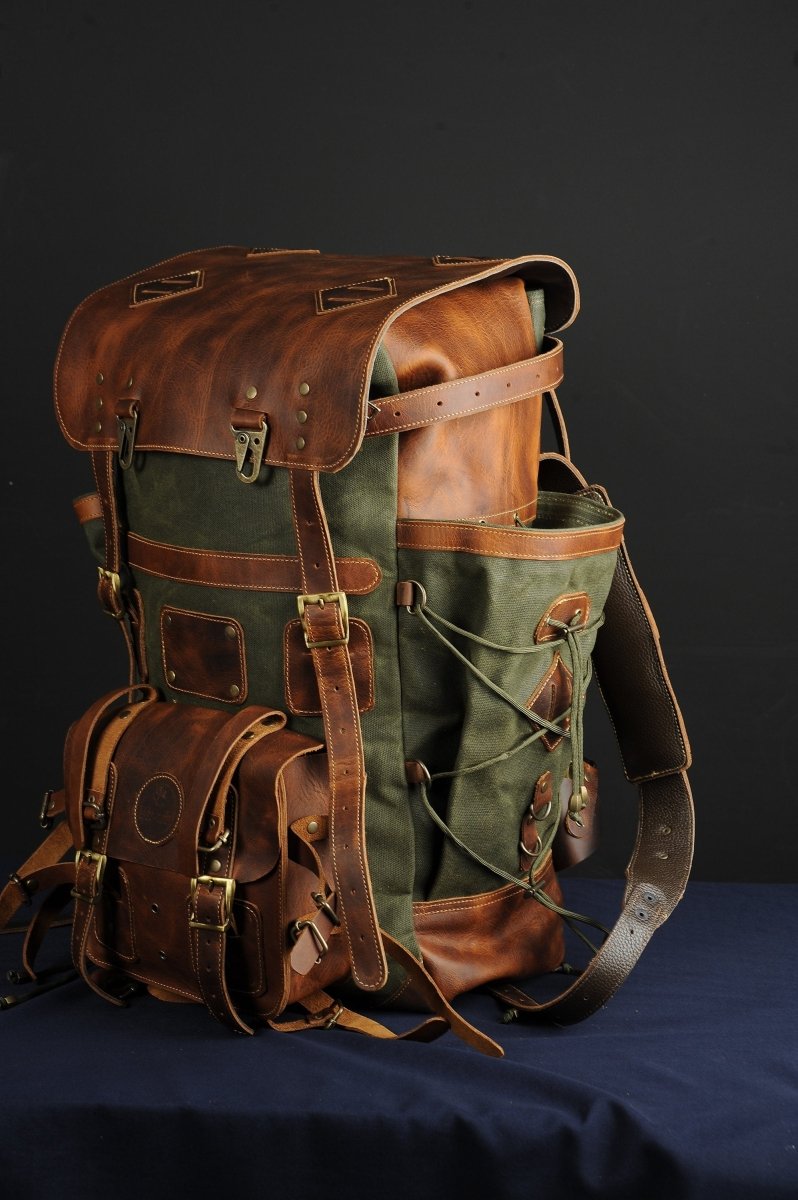 Not Made for Weight, Made to Say Who You Are | Your Story, Your Bag | Double Stitching | Backpack Leather - Canvas Travel,Camping,Daypack 99percenthandmade