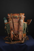 Not Made for Weight, Made to Say Who You Are | Your Story, Your Bag | Double Stitching | Backpack Leather - Canvas Travel,Camping,Daypack 99percenthandmade 35 Liter Brown Leather Straps