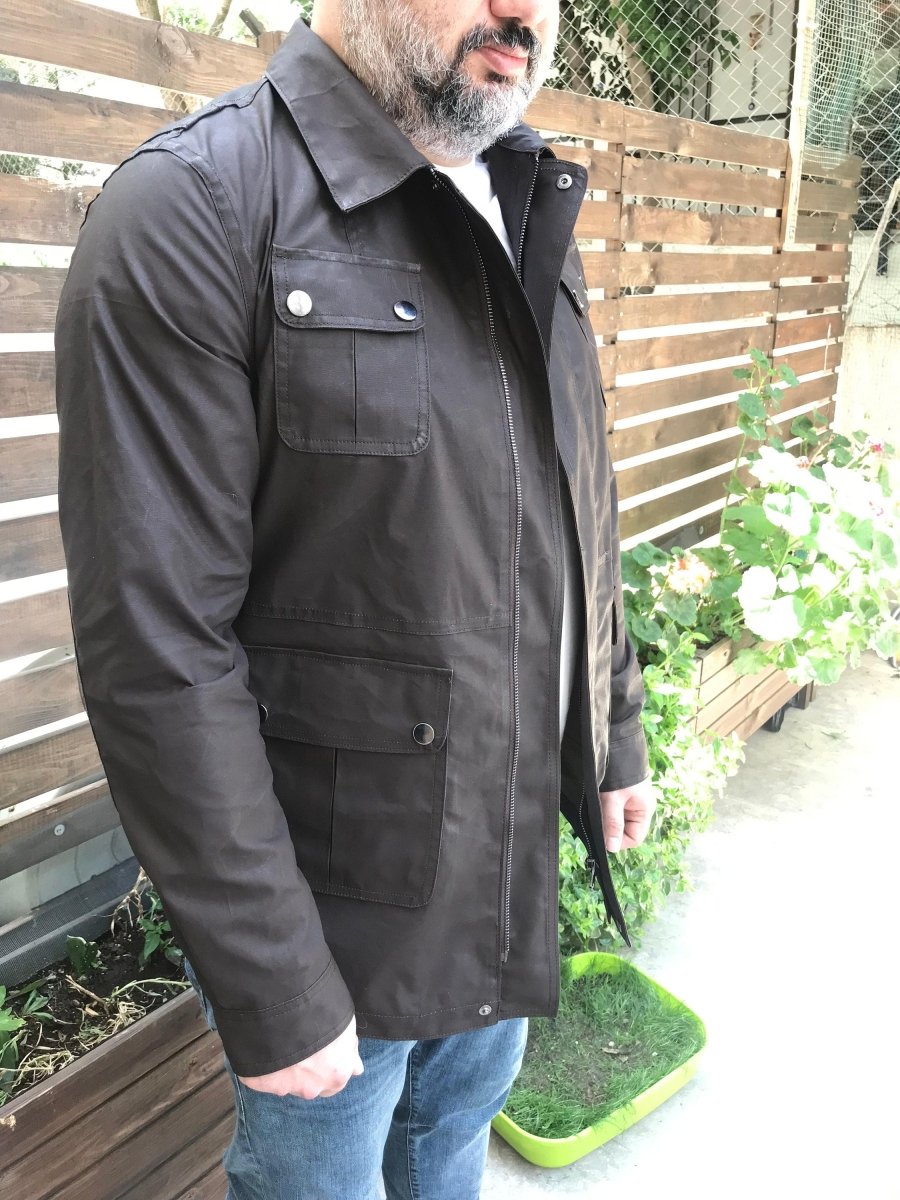 Summer Jacket | Slightly Waxed Canvas Unlined Jacket | Tailored to Your Size | Green | You will look fitter than you are | Gifts For Men 99percenthandmade