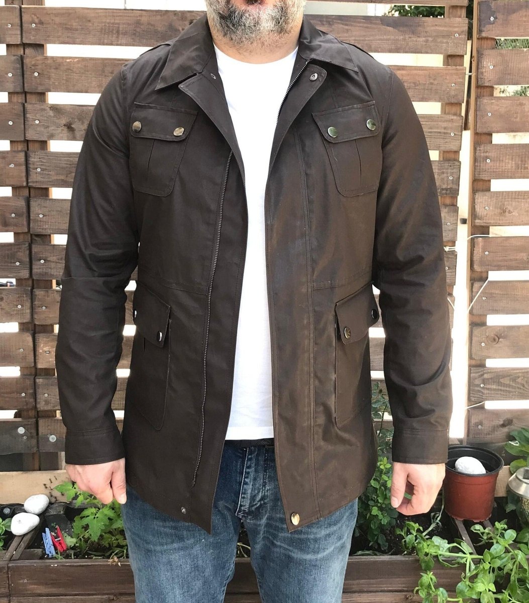 Summer Jacket | Slightly Waxed Canvas Unlined Jacket | Tailored to Your Size | Green | You will look fitter than you are | Gifts For Men 99percenthandmade