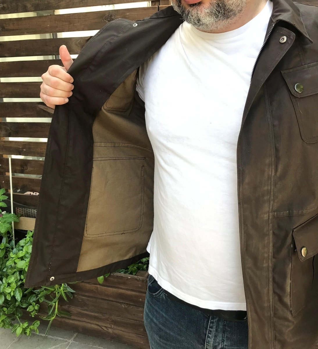 Summer Jacket | Slightly Waxed Canvas Unlined Jacket | Tailored to Your Size | Green | You will look fitter than you are | Gifts For Men 99percenthandmade