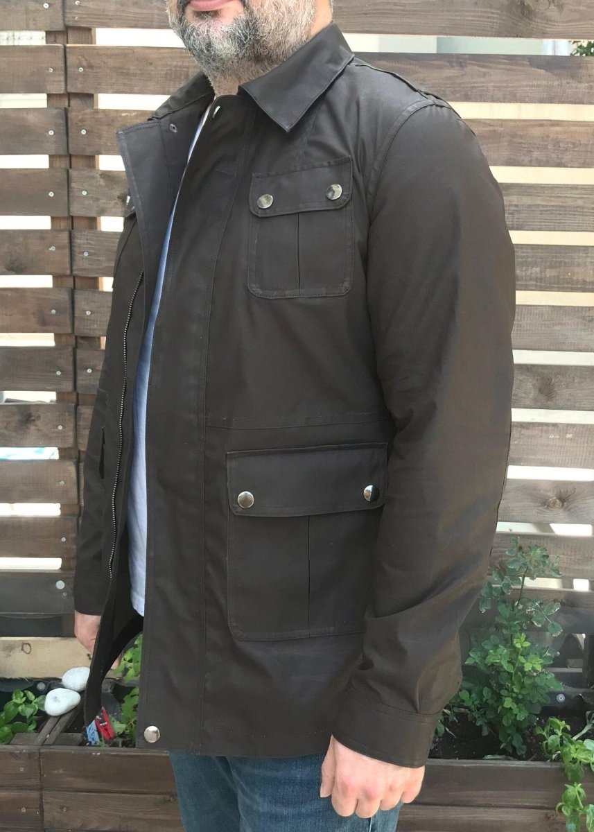 Summer Jacket | Slightly Waxed Canvas Unlined Jacket | Tailored to Your Size | Green | You will look fitter than you are | Gifts For Men 99percenthandmade