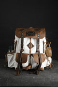 80L to 30L Size Options | Extra large | Handmade | Leather | Waxed Canvas Backpack | Camping, Hunting, Bushcraft, Travel | Personalization Backpack,rucksack 99percenthandmade