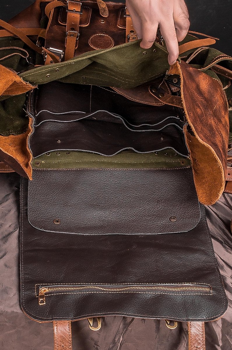 City Backpack | Daypack | Travel Backpack | Laptop Backpack, Suitable for 2 Laptop - 99percenthandmade - 99percenthandmade - 15 - 20 L - Green - 