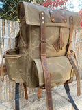 Limited | Bushcraft Backpack | Camping Backack | Green, Brown, Colours | Leather-Canvas Backpack for Travel, Camping, Bushcraft 99percenthandmade