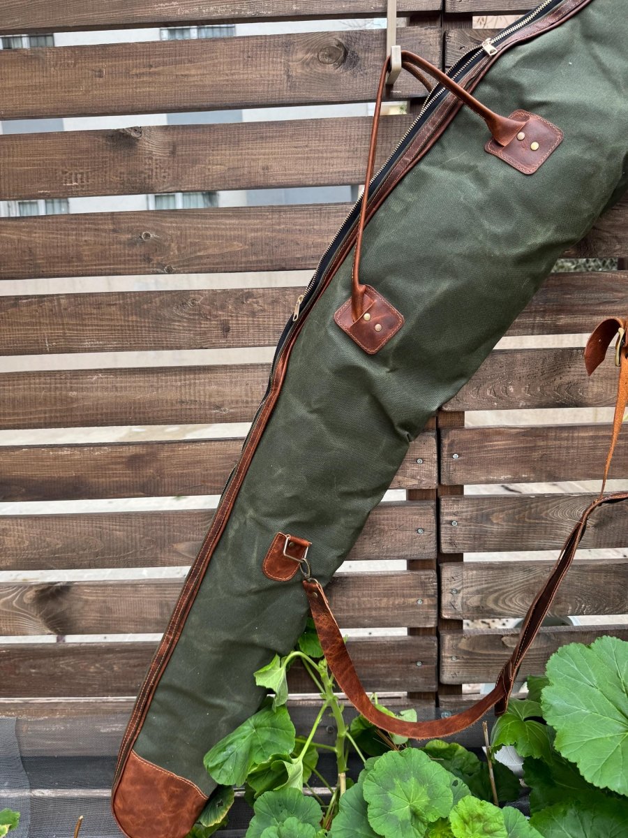 Handmade | Leather Rifle Bag | Canvas Rifle Case | Waxed Canvas | Leather | Rifle Bag | Hunting | Rifle | Gun case | Personalization 99percenthandmade