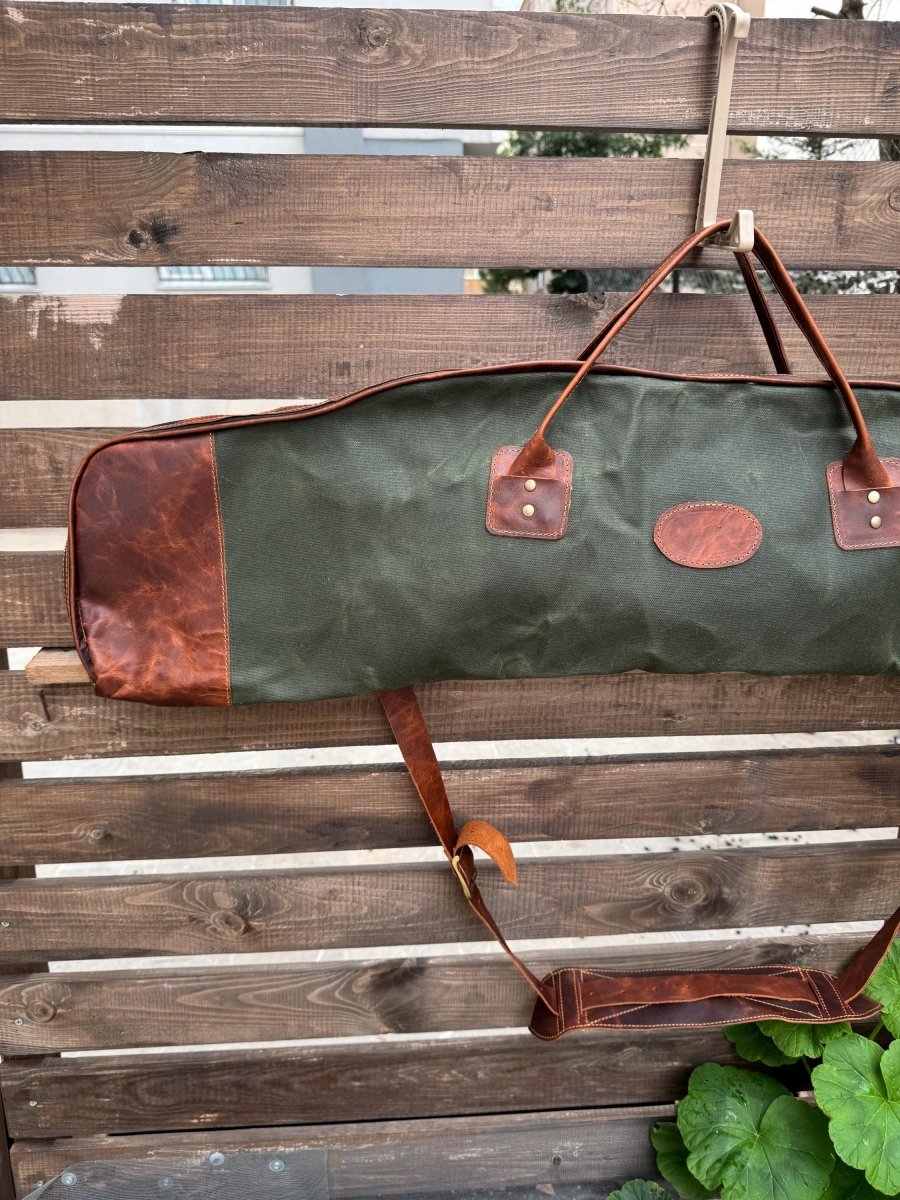Handmade | Leather Rifle Bag | Canvas Rifle Case | Waxed Canvas | Leather | Rifle Bag | Hunting | Rifle | Gun case | Personalization 99percenthandmade