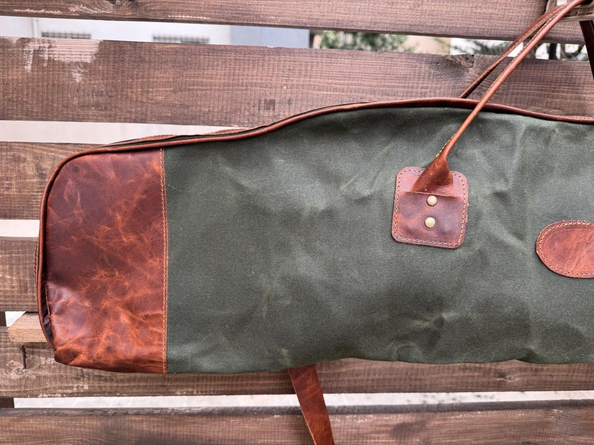Handmade | Leather Rifle Bag | Canvas Rifle Case | Waxed Canvas | Leather | Rifle Bag | Hunting | Rifle | Gun case | Personalization 99percenthandmade
