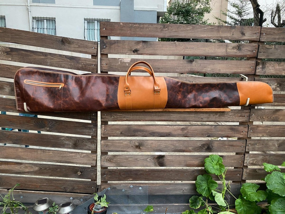 Handmade | Brown - Tan | Leather Shotgun Case | Leather Rifle Case | Leather Shotgun Bag | Leather Rifle Bag | Gun case | Personalization 99percenthandmade
