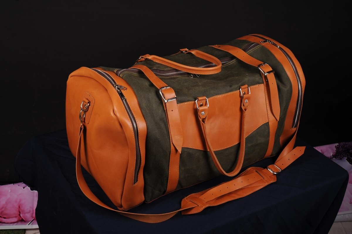 30L to 180L | Green, Brown, White, Black | Duffle Bag | Leather Duffle Bag | Leather Weekend Bag | Travel | Leather Bag | Purse Crossbody 99percenthandmade