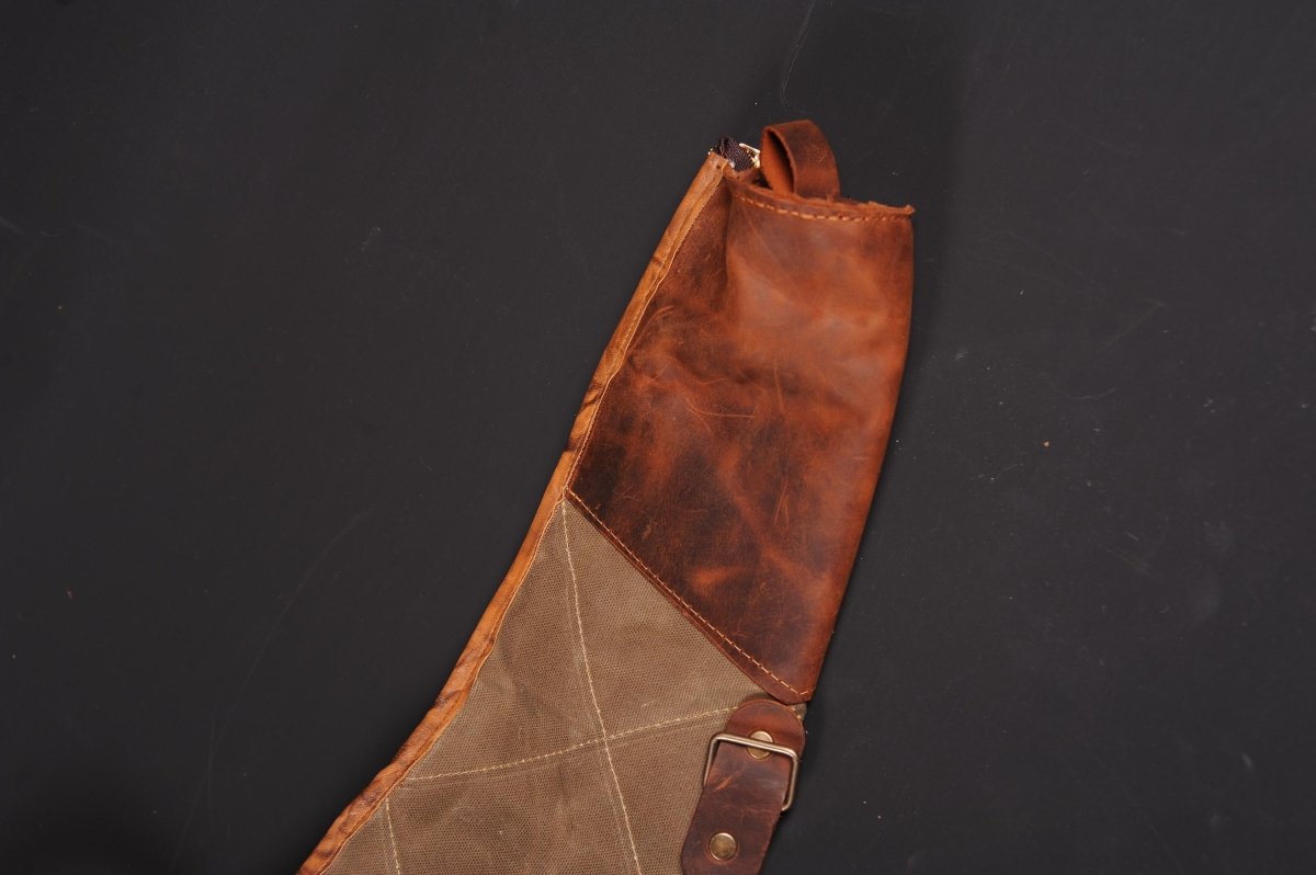 Green-Brown-Black | Shotgun-Rifle Case | Waxed Canvas | Hunting | Personalization 99percenthandmade