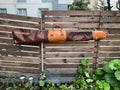 Handmade | Brown-Tan Leather Shotgun Case | Leather Rifle Case | Shotgun Bag | Rifle Bag | Hunting | Shotgun | Gun case | Personalization 99percenthandmade