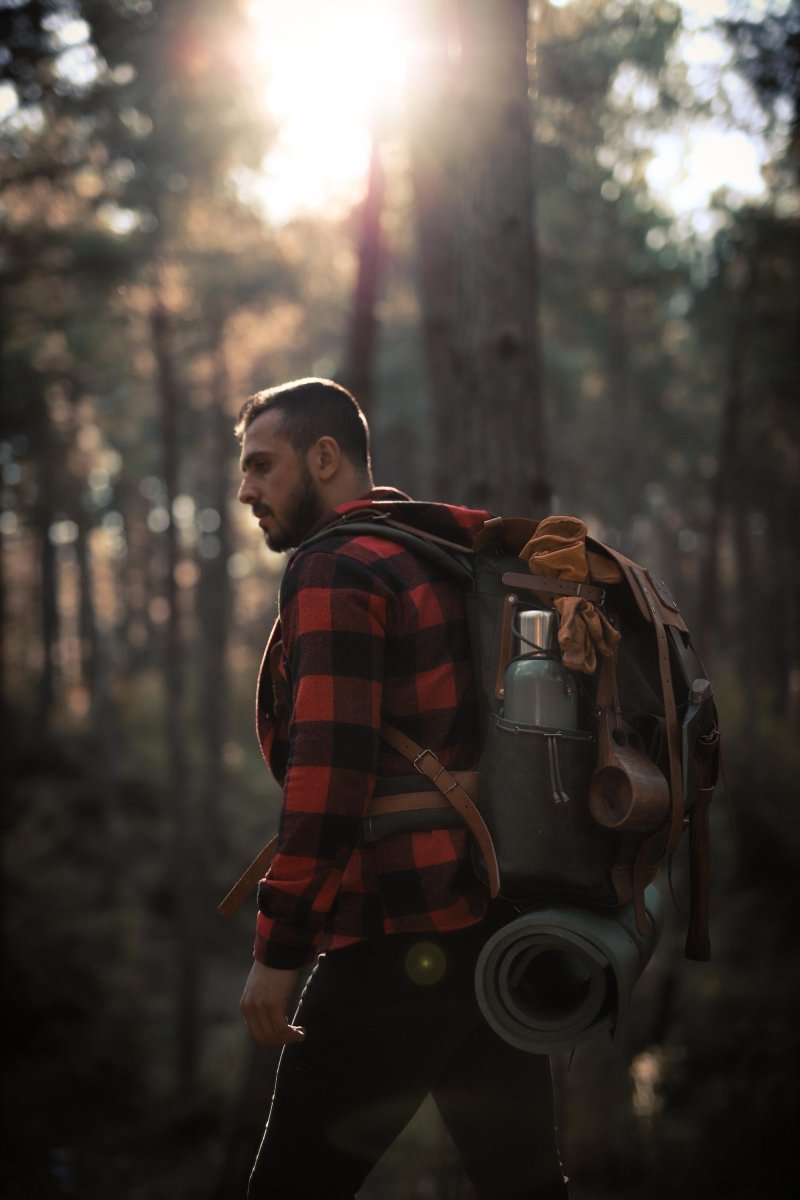 30L to 80L size | Camping Backpack-Survival Backpack | Handmade Leather and Canvas 99percenthandmade