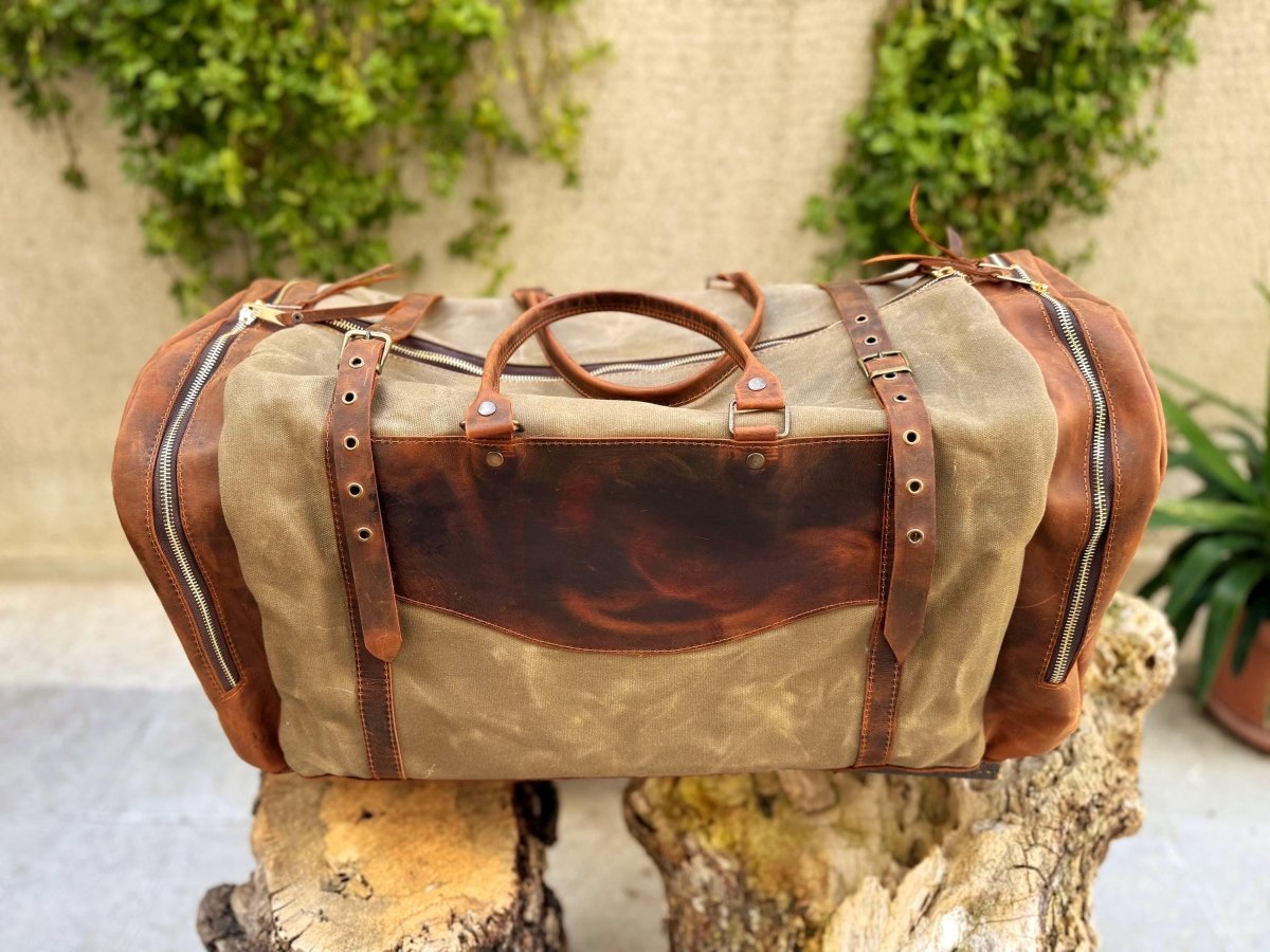 30L to 180L | Green, Brown, White, Black | Duffle Bag | Leather Duffle Bag | Leather Weekend Bag | Travel | Leather Bag | Purse Crossbody 99percenthandmade