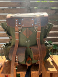 Camping Backpack | Leather & Waxed Canvas Backpack | Bushcraft, Hiking, Travel | 30L to 80L | Personalization Available - 99percenthandmade - 99percenthandmade - 30 L - Green - 