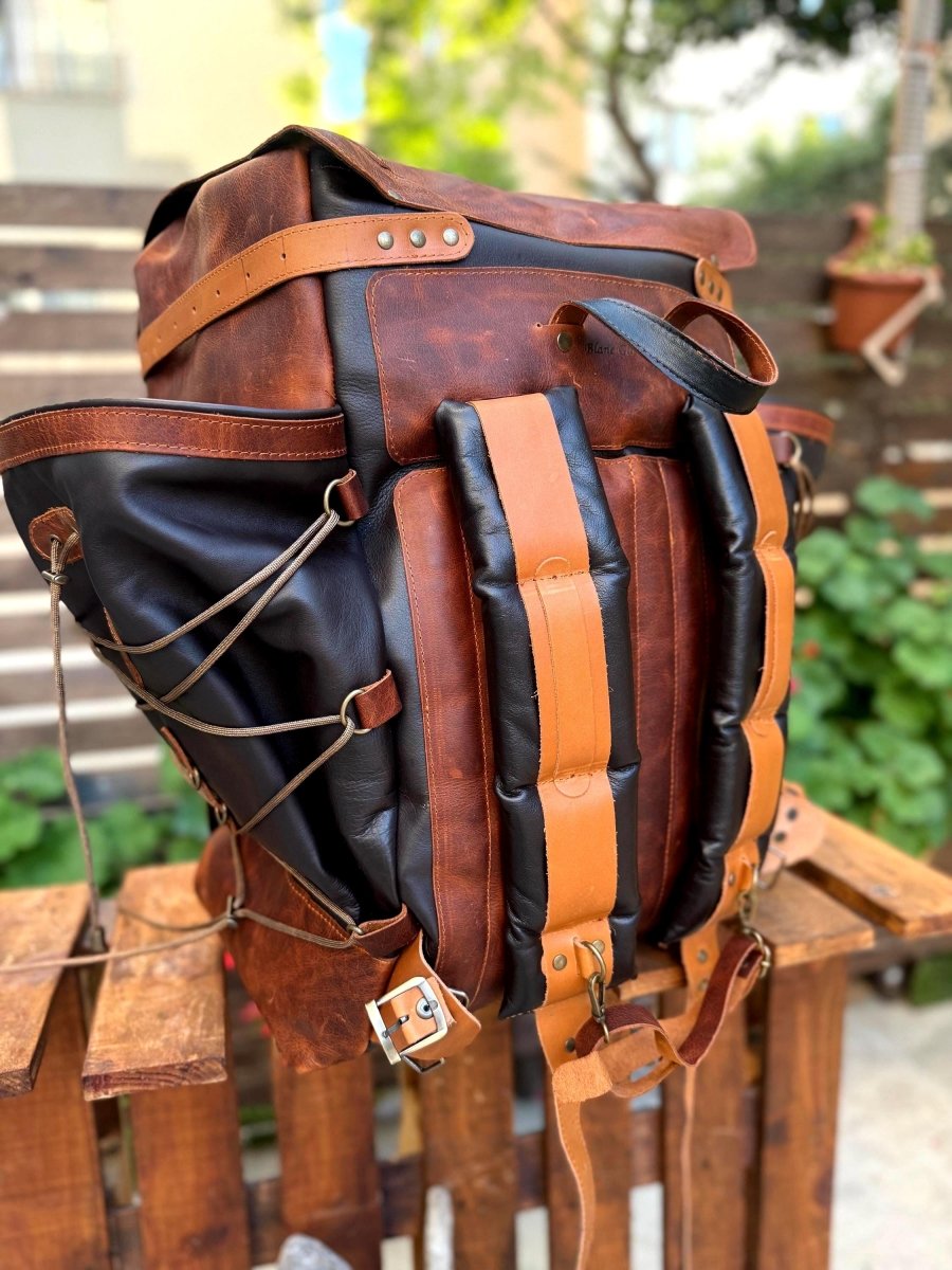 brass tacks leather craft backpack Leather Backpack | Travel Backpack