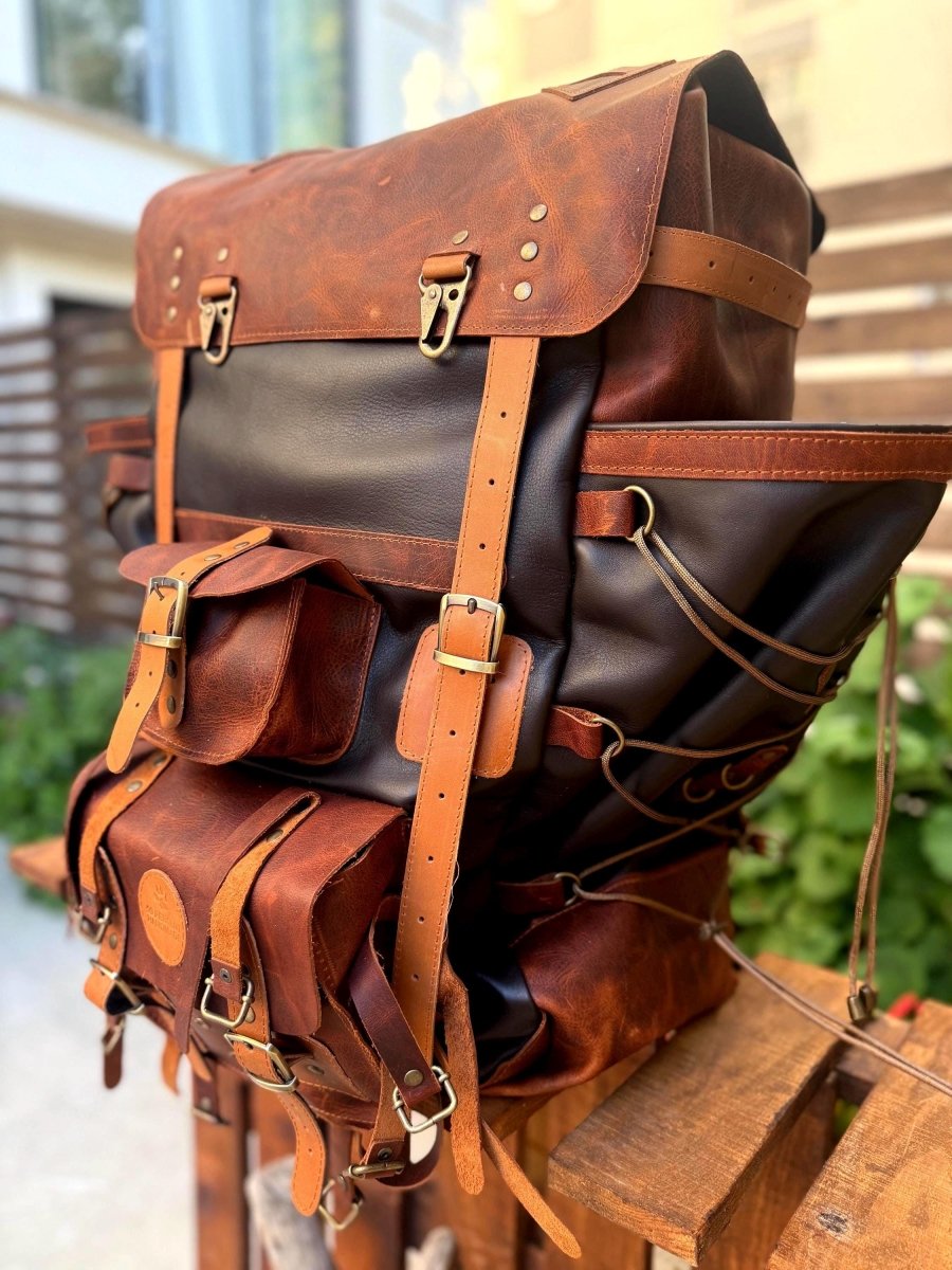brown leather backpack for plane travel Leather Backpack | Travel Backpack