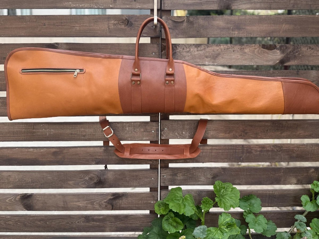 Handmade | Brown - Tan | Leather Shotgun Case | Leather Rifle Case | Leather Shotgun Bag | Leather Rifle Bag | Gun case | Personalization 99percenthandmade